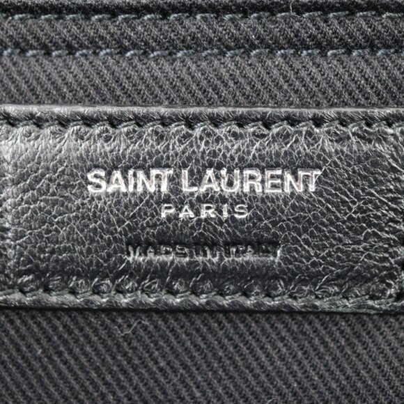 SAINT LAURENT Black Leather Tote Bag - Picture 8 of 10